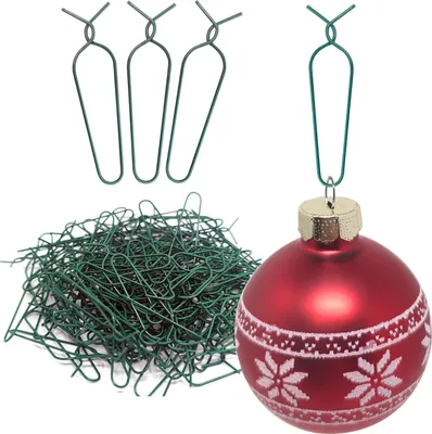 Produktbild von com-four® 150x Haken für Weihnachtsbaumschmuck - silberfarben 5,5 cm