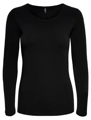 Produktbild von ONLY 15204712, Top (Kleidung), Erwachsener, Weiblich, Schwarz, L, Runder Halsausschnitt