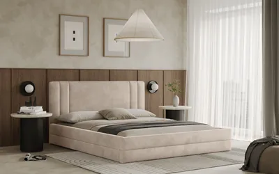 Obrázek produktu pro Postel ALCAMO 160x200 béžová s úložným prostorem