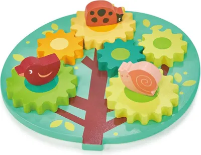 Image de Mentari Arbre en bois Jouets avec engrenages et transmissions - Jouets éducatifs