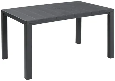 Immagine prodotto di Tavolo rettangolare 147x90 cm in resina con piano effetto doghe Keter Julie -  Black