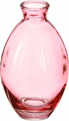 Produktbild von Rosa bauchige Minivasen Glas Ø7cm H12cm Set 6 Stück Deco Deko