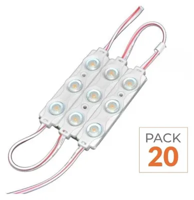 Produktbild von LED-Leuchtstreifen-Modul, 30W, 12V, IP65, für beleuchtete Schilder – Packung mit 20 Stück – Warmweiß, 2300K - 3500K