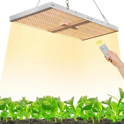 Produktbild von 120W LED Pflanzenlampe Vollspektrum 3 Lichtmodi Dimmbar Pflanzenlicht Faltbar Zimmerpflanzen Wachstumslicht mit Timer und Fernbedienung