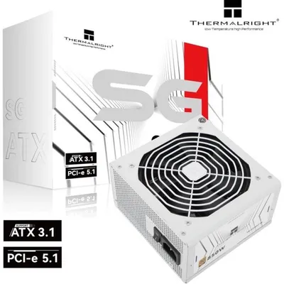 Produktbild von THERMALRIGHT SG850-W Netzteil modular ATX 850W 80 PLUS Gold ATX3.1 12VHPWR PCIe 5.1 120-mm Lüfter weiß