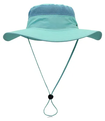 Produktbild von Sonnenhut für Damen und Herren – Schnelltrocknender Sonnenhut mit UV-Schutz, faltbar, aus Netzgewebe, breite Krempe, ideal für Strand, Angeln und Wandern