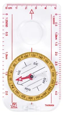 Image de Boussole de poche avec loupe, idéale pour les activités de plein air