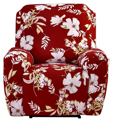 Produktbild von Sitzschoner für Relaxsessel, 4 Stück, Schutzhüllen für Sessel im Hofstil, Rot