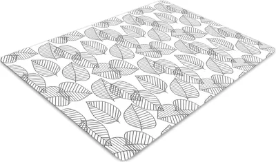Obrázok produktu pre Podlahová ochranná podložka - Ochranná podložka pod stoličku - Podlahová podložka - 100x70 cm - Vzor listov