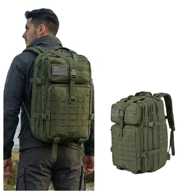 Produktbild von Taktischer Rucksack, mehrere Stauraumfächer, Trinkschlauchanschluss, Grün