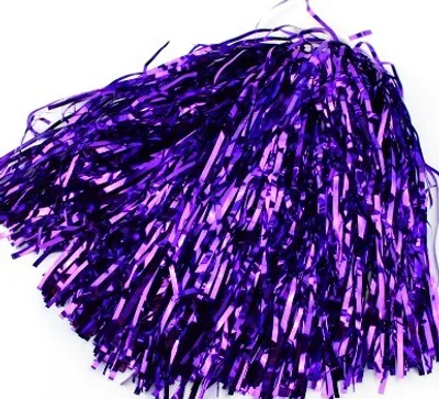 Produktbild von 2 Stück Pompom Pompon Cheerleader Cheerleading Pom Pon Tanzwedel Puschel Pompons Lila
