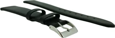 Produktbild von Eichmüller O-Band Uhrenarmband Vegan schwarz aus Ananasblätter glatt, Stegbreite:20mm, Schließe:Gelbgolden