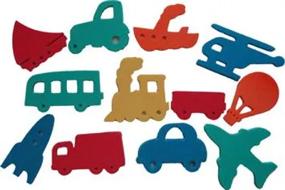 Produktbild von Badesticker - Moosgummitiere Fahrzeug Autos etc. Stärke 0,8cm - 12 Stück