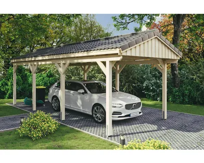 Produktbild von Einzelcarport SKAN Holz Fichtelberg 317 x 808 cm natur