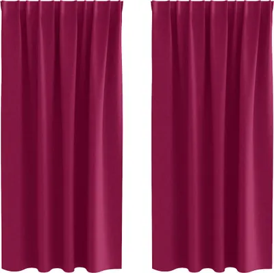 Obrázek produktu pro vidaXL Zatemňovací závěsy s kroužky 2 ks Vínově červená 175 x 140 cm