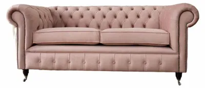 Zdjęcie produktu dla Luksusowa dwuosobowa sofa, obita tkaniną, styl Chesterfield