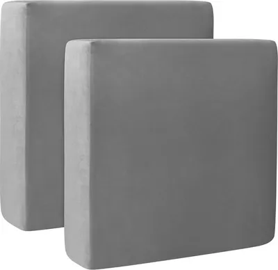 Produktbild von 2 Stück Stretch Couchkissenbezüge Weicher Samt Sofakissen Möbelschutz für Sofa Sitz,Dunkelgrau