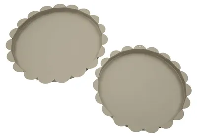 Obrázok produktu pre Sada 2 ks podnosov Saturn 33 x 2 x 33 cm, kovové, sivé