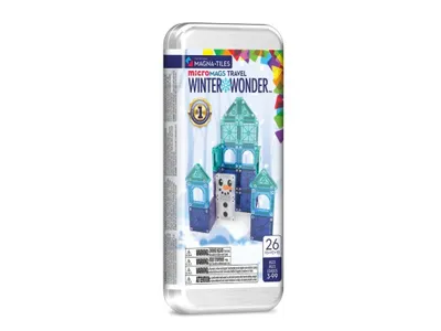 Image de Magna Tiles - Jeu de construction magnétique microMAGS - Paysage hivernal (26 pièces)