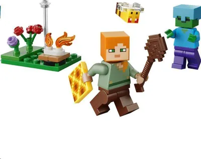 Obrázek produktu pro LEGO Minecraft Alex a konflikt u táboráku, Sada na stavění, 6 rok/roky, Plast, 31 kusů, 25 g