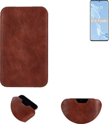 Produktbild von K-S-Trade Schutzhülle Handyhülle kompatibel mit Meizu 18 Pro Handytasche Kunstleder Sleeve in braun