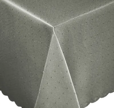 Produktbild von Tischdecke 130x260 cm grau eckig Mitteldecke Punkte bügelfrei fleckenabweisend