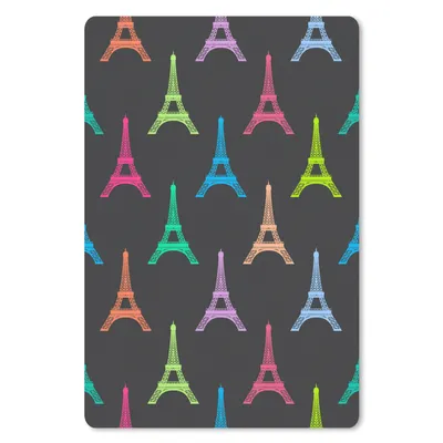 Produktbild von MuchoWow® Mauspad Mousepad Eiffelturm - Schnittmuster - Paris 18x27 cm - Mousepads - Maus Mat - Pad - Mausunterlage
