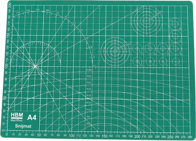Immagine prodotto di Tappetino da taglio A4 verde, piano da taglio, tappetino autorigenerante a 3 strati, tappeto antitaglio, cutting mat A4, tappetino da taglio