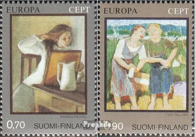 Produktbild von Briefmarken Finnland 1975 Mi 764-765 (kompl.Ausg.) gestempelt Gemälde