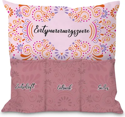 Produktbild von Sofahelden Kissen, 45 x 45, mit Füllung, Kissen mit Taschen, Filmabend, Geburtstag Valentinstag, Couch Sofa Bett, Motiv Ruhe Saint Zone [091]