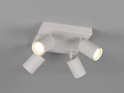 Produktbild von Moderner LED Deckenstrahler 4-flammig Grau für Schlafzimmer, Wohnzimmer & Flur