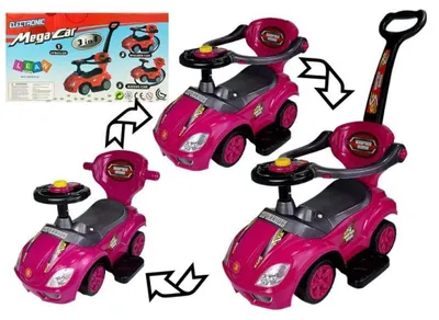 Image de Mega Car 3in1 push scooter pink