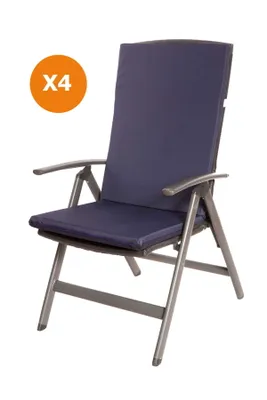 Produktbild von Stuhlkissen 4er set | Sitzkissen 110x47x4cm Dunkelblau | sitzkissen gartenmöbel sitzkissen stuhl | stuhlkissen outdoor