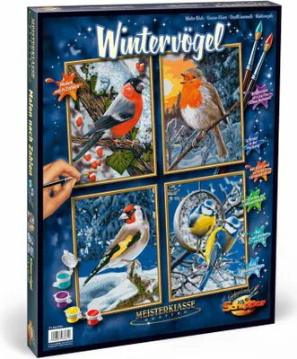 Immagine prodotto di Noris Spiele Painting by Numbers - Winter Birds (Quattro); 609340661