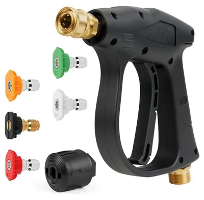 Productafbeelding van Hogedrukreinigingspistool - Waspistool - Karcher snelkoppeling - 4350 PSI - 5 sproeimondstukken