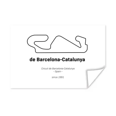 Produktbild von MuchoWow® Poster Formel 1 - Rennstrecke - Barcelona 60x40 cm - Schlafzimmerdekoration