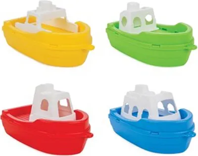 Produktbild von Spielzeugboot aus Kunststoff, 18cm Länge, sicher für Kinder, ohne scharfe Kanten