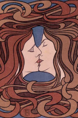 Obrázok produktu pre Peter Behrens Art Print Obraz - Bozk, 1898 (120 x 80 cm)