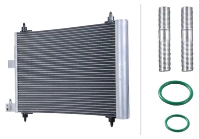 Immagine prodotto di Condensatore climatizzatore con essiccatore Tubi di raffreddamento paralleli HELLA per, tra gli altri, PEUGEOT 406