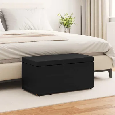 Produktbild von Maison Exclusive - Hocker Schwarz 81 x 41 x 40 cm Kunstleder und Engineering Holz