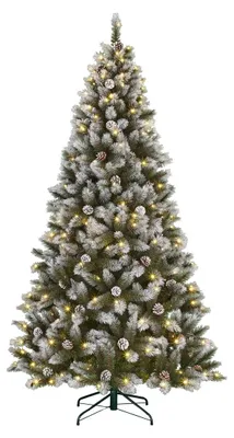 Image de Black Box Trees Pittsfield Arbre de Noël artificiel avec lumières LED - H230 x Ø122 cm - Vert givré