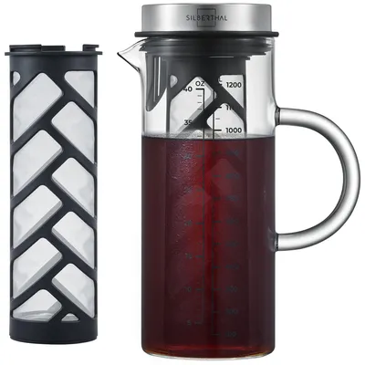 Cold Brew Kaffeemaschine 1,3 l Glas – für Kaffee & Eistee