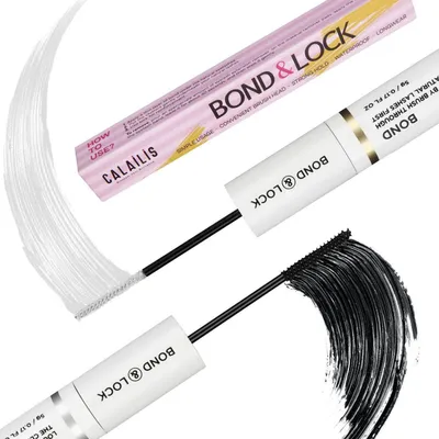 Image de Colle et fixateur pour extensions de cils à poser soi-même, tenue 72 heures, résistant à l'eau, adapté aux yeux sensibles