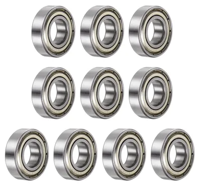 10 Rillenkugellager 6002-ZZ, 15x32x9 mm, verchromter Stahl
