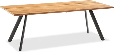 Produktbild von Gartentisch Noha 260x95 Tischplatte Teakholz Stativprofil Aluminium Anthrazit