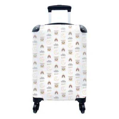 Produktbild von MuchoWow® Koffer Handgepäck Trolley Rollkoffer Kleine Reisekoffer mit 4 Rollen - Illustrationen - Muster - Cabin Size < 55x40x23 cm & 55x40x20 cm - Fotokoffer - Kabinenkoffer - Boardgepäck - Reise-Box - Reisekoffer - Reisegepäck - Koffer mit Bild - Trolley für Kinder