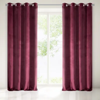 Produktbild von Vorhang ALEKSJA dunkelrot 140x270 cm  Ösen Ösenvorhang