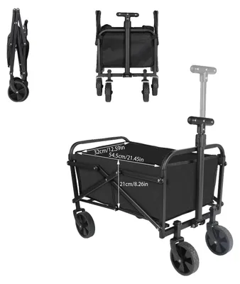 Produktbild von Campingwagen, Geländereifen, Einfaches Falt-Design, Schwarz