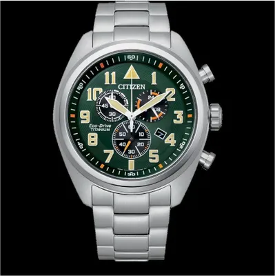 A close-up studio shot of a men's wristwatch against a black background.