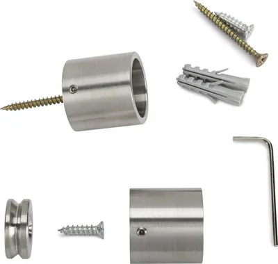 Produktbild von SOTECH Schrankstangenlager Tube – Edelstahl rund, für Schrankstangen Ø 25 mm (2 Stück)
